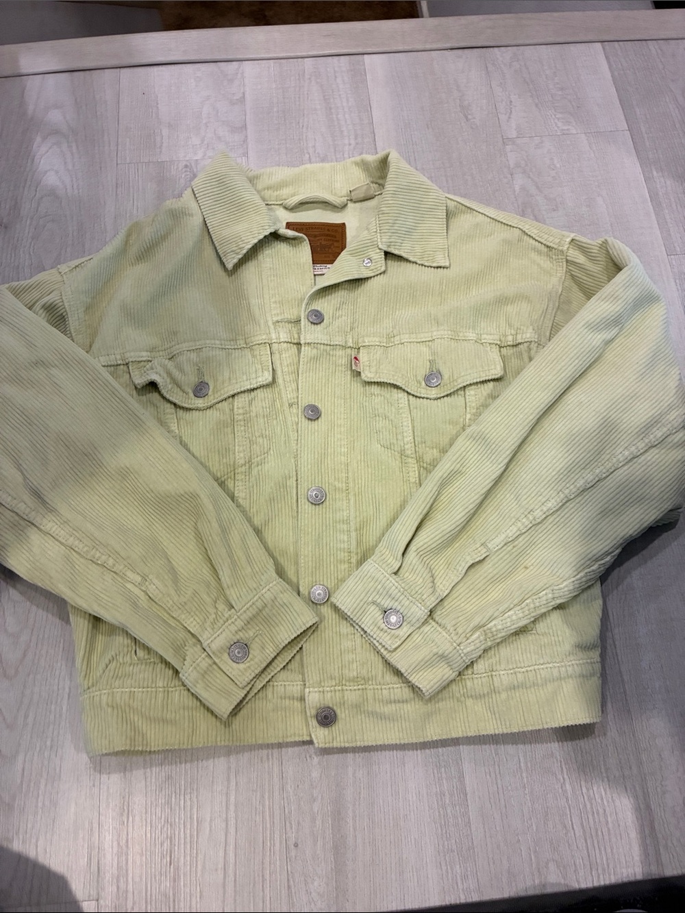 Levi's Light Green Corduroy Trucker Jacket